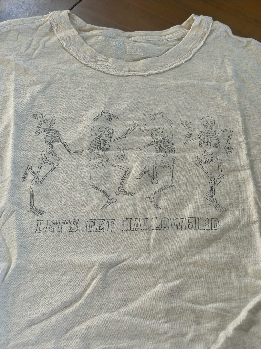 Aerie “Lets Get Halloweird” Vintage-Inspired Halloween Graphic Tee - Picture 2 of 4